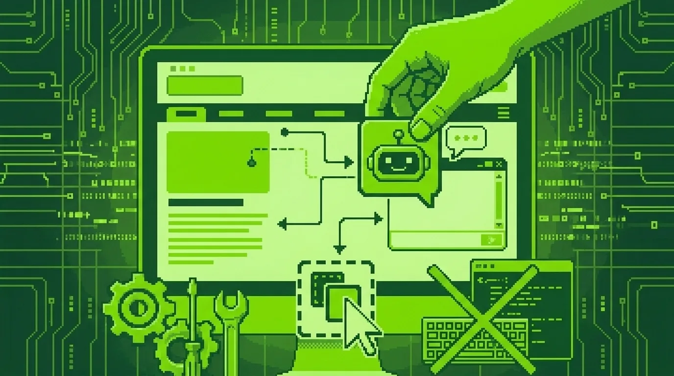 Chatbot de inteligencia artificial integrado en la web de un negocio pequeño, mostrando una conversación de atención al cliente automatizada