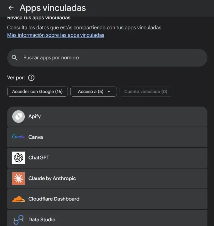 Apps vinculadas a la cuenta de Google: revisa cuáles siguen teniendo acceso